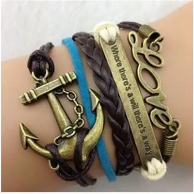 Zapestnica večdelna modra Sailor Love